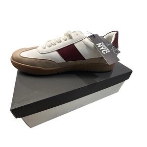 Men's Madden NYC White Maroon and Brown Sneakers 10.5